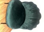 Velvet schelpen fauteuil, Ophalen, Zo goed als nieuw, Stof, 50 tot 75 cm