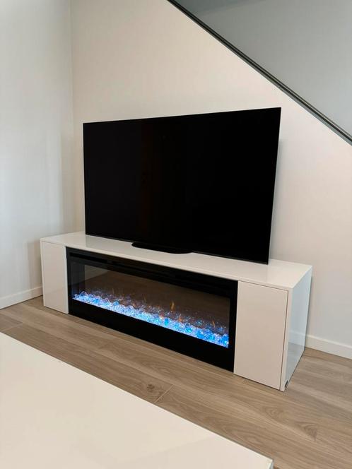 Puuur Luxury Interiors TV-Meubel | Met Elektrische Haard, Huis en Inrichting, Haarden, Nieuw, Elektrische haard, Ophalen