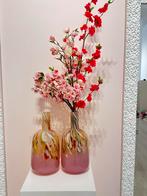 Fidrio vaas roze goud spotty, Ophalen, Overige kleuren, Nieuw, Glas