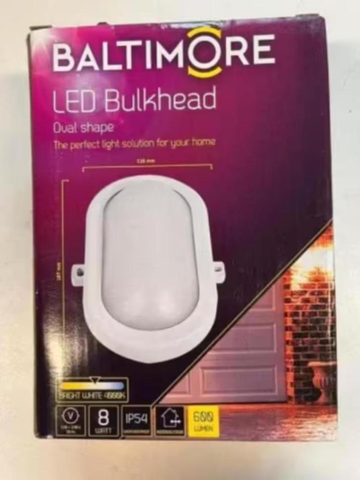 NIEUW! Baltimore led buiten binnen lamp ovaal wit €12,99, Huis en Inrichting, Lampen | Losse lampen, Nieuw, Led-lamp, Minder dan 30 watt
