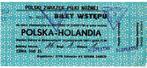Toegangskaart wedstrijd Polen - Nederland   14 oktober 1987, Ophalen of Verzenden, Gebruikt, Overige binnenlandse clubs, Overige typen