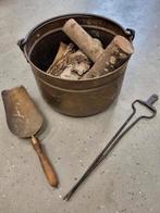 Koperen pot met toebehoren voor bij de haard, Antiek en Kunst, Antiek | Koper en Brons, Ophalen