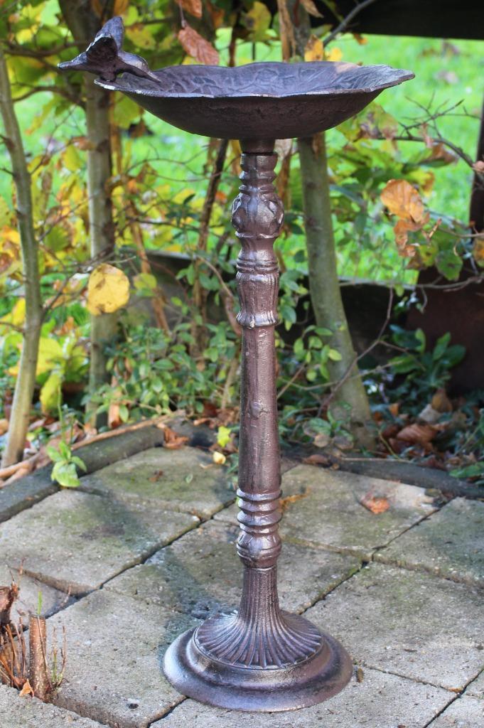 Gietijzeren vogelbad 53cm hoog bruin VB131, Tuin en Terras, Vogelhuisjes en Vogelbaden, Nieuw, Ophalen of Verzenden