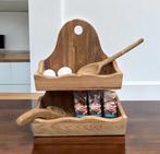 Houten Gruttersbak 2 vakken, Huis en Inrichting, Woonaccessoires | Overige, Ophalen of Verzenden, Nieuw
