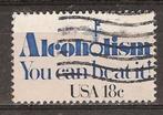 USA, Bestrijding v/h Alcoholisme, 1981., Postzegels en Munten, Postzegels | Amerika, Verzenden, Noord-Amerika, Gestempeld