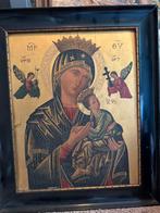 Oude religieuze icoon van Maria met kind, Antiek en Kunst, Antiek | Religie, Ophalen