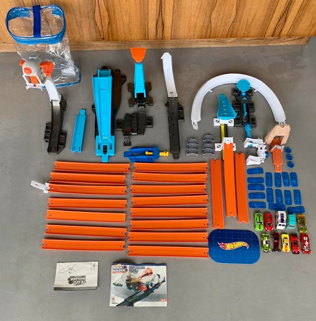 Hot Wheels Track Builder Set Compleet, Racebaan, Zelf te bouwen, Ophalen of Verzenden, Zo goed als nieuw