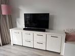 Wit dressoir Xooon hout met vier lades en twee deuren, Huis en Inrichting, Kasten | Dressoirs, Ophalen, Gebruikt, 200 cm of meer
