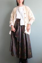 Leren winter rok met bloem patroon boho western S, Bruin, Ophalen of Verzenden, Zo goed als nieuw, Vintage