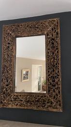 rechthoekige brocante spiegel , houten lijst, Huis en Inrichting, Woonaccessoires | Spiegels, Ophalen, Minder dan 50 cm, Zo goed als nieuw