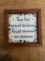 Oude spreuk / tegel handgeschilderd, Ophalen