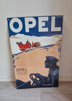 Reclamebord metaal Opel, Ophalen, Gebruikt, Reclamebord