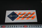 sticker politie striping samenwerken aan leefbaarheid *, Ophalen, Zo goed als nieuw