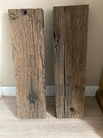 Oude eiken wagonplanken met leren ophangbanden, Ophalen, Gebruikt, 25 tot 50 mm, Eiken