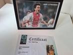 Gesigneerde foto Jari Litmanen Ajax in lijst, Verzamelen, Ophalen of Verzenden, Zo goed als nieuw, Ajax, Shirt