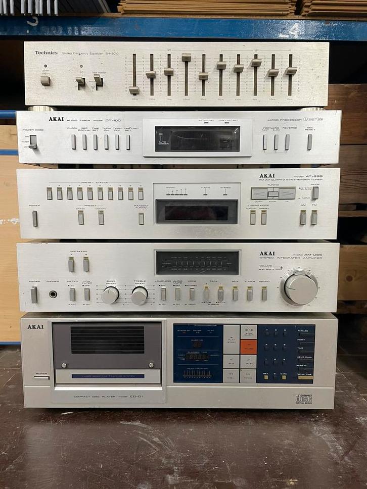 Akai CD-D1 Akai AM-U55 Akai AT-S55 Akai DT-100, Audio, Tv en Foto, Stereo-sets, Niet werkend, Cd-speler, Tuner of Radio, Akai