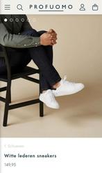 Witte lederen sneaker Profuomo 45, Wit, Nieuw, Ophalen of Verzenden, Profuomo