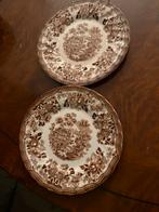 Twee antieke Tonquin by Myott Bordjes Handgemaakt, Ophalen