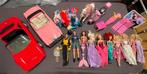 Barbies + Ferrari + Roll Royce +paard + scooter +accessoires, Ophalen of Verzenden, Gebruikt, Barbie