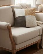 Retro patchwork kussenhoesje – ca. 40 x 40 cm, Ophalen of Verzenden, Nieuw, Bruin, Vierkant