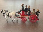 Te koop: metalen schaalmodel 1:35 brandweerpaard en -wagen, Ophalen of Verzenden, Zo goed als nieuw