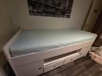 halfhoogslaper wit 90x200 met lades & kasjes, Ophalen, Gebruikt, Halfhoogslaper