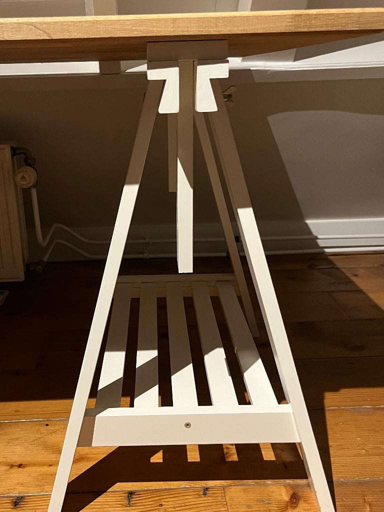 Schragen, wit, 2x, Ophalen, In hoogte verstelbaar, Zo goed als nieuw