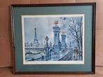 Schilderij Parijs, Antiek en Kunst, Kunst | Tekeningen en Foto's, Ophalen