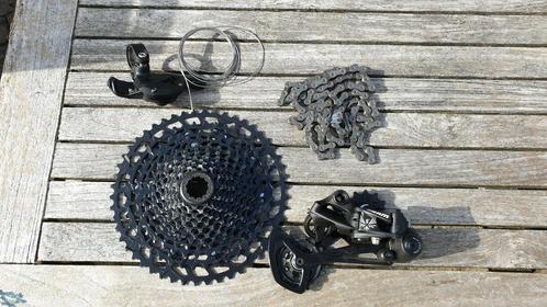 Sram 1x12 nx groep 100km oud, Fietsen en Brommers, Fietsonderdelen, Zo goed als nieuw, Mountainbike, Derailleur of Ketting, Ophalen of Verzenden