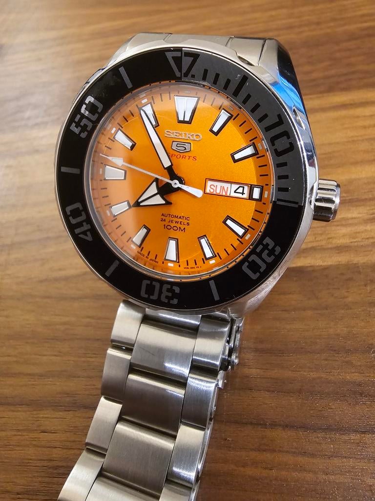 Seiko sport 5, Ophalen of Verzenden, Zo goed als nieuw, Staal, Seiko
