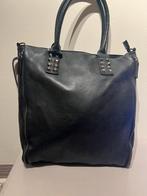 zwarte leren tote bag van Sarah Pacini., Sieraden, Tassen en Uiterlijk, Ophalen of Verzenden, Zo goed als nieuw, Zwart, Schoudertasje