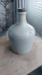 Zandkleurige craquelé vaas, Overige kleuren, Ophalen of Verzenden, Minder dan 50 cm, Glas