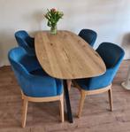 Eiken boomstamtafel Deens Ovaal eettafel massief | voorraad, Huis en Inrichting, Tafels | Eettafels, Ovaal, Nieuw, 200 cm of meer