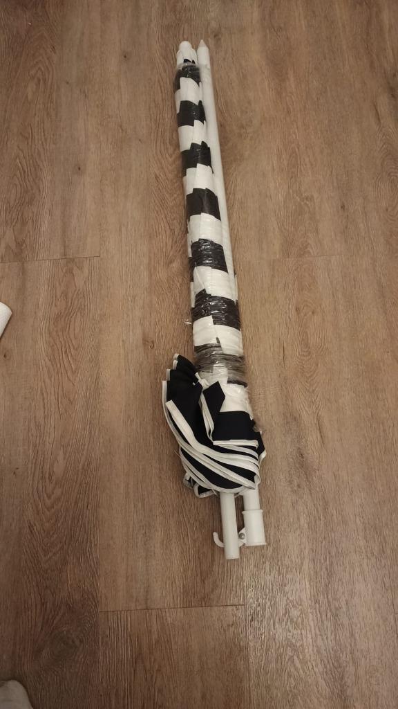 Fold patio, black&White,umbrella fo garden,balcony, terrace, Tuin en Terras, Tuinmeubel-accessoires, Nieuw, Ophalen