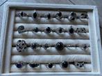159 partij/collectie ringen met kenmerk 925, sieraden, Ophalen of Verzenden, Zo goed als nieuw, Zilver, Dame