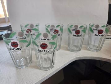 6 nieuwe dikke bacardi glazen. beschikbaar voor biedingen