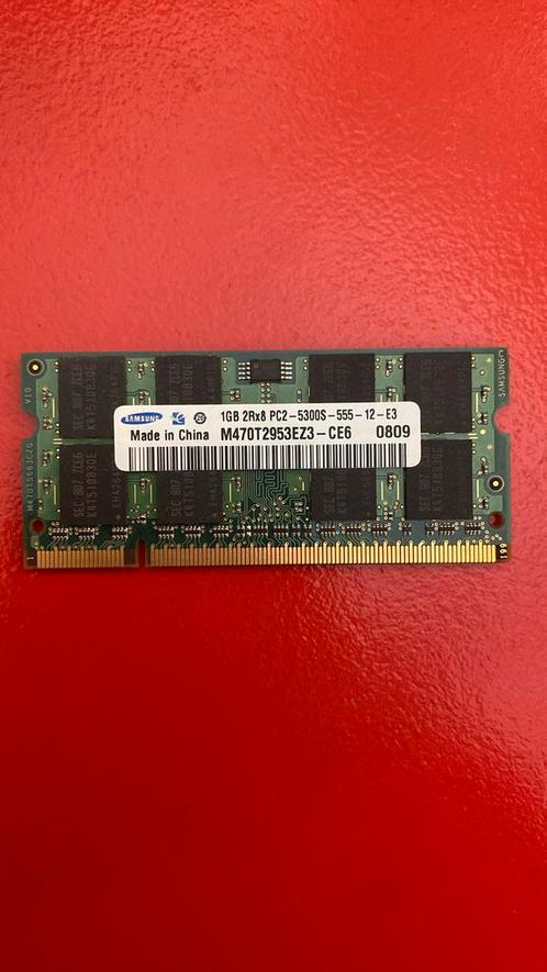 Samsung 1 GB DDR2 SODIMM Geheugenmodule, Computers en Software, RAM geheugen, Gebruikt, Laptop, 1 GB of minder, DDR2, Ophalen of Verzenden
