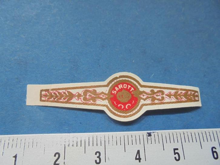 Oude sigarenband SAROTT, Verzamelen, Rookartikelen, Aanstekers en Luciferdoosjes, Zo goed als nieuw, Sigarenbandjes, Ophalen of Verzenden
