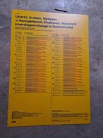 NS Treintijden Bord 2001 - Collectors Item!, Verzamelen, Spoorwegen en Tramwegen, Ophalen of Verzenden, Trein, Overige typen