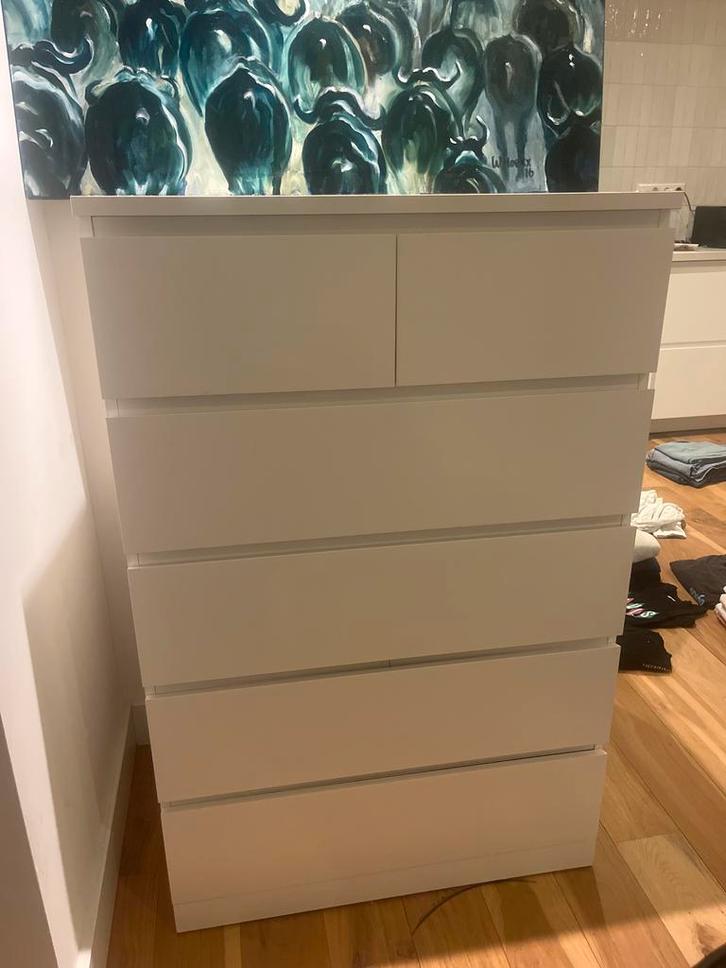 Ikea MALM ladekast 123x80 cm - 6 lades, Huis en Inrichting, Kasten | Ladekasten, Gebruikt, 100 tot 150 cm, 50 tot 100 cm, 25 tot 50 cm