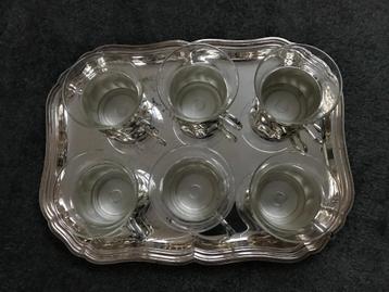 vintage verzilverd thee servies beschikbaar voor biedingen