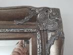 Supermooie (donkeren) zilveren Barok spiegel 83,5 x 124 cm, Huis en Inrichting, Woonaccessoires | Spiegels, 75 tot 100 cm, 100 tot 150 cm