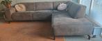 Hoekbank van Wehkamp - Grijze Ecoleder, Hoekbank, Leer, Ophalen of Verzenden, Zo goed als nieuw