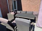 Loungeset met tafel en losse stoelen Le Sud Leen Bakker, Tuin en Terras, Ophalen, Gebruikt, Kunststof