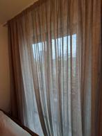 Gordijnenset: Kaki & Lichtgrijs + Rails, Ophalen, Zo goed als nieuw, 100 tot 150 cm, 200 cm of meer