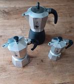 3 Bialetti Moka Express Koffiepotten – 2, 4 en 5 kops, Ophalen of Verzenden, Gebruikt, Espresso apparaat