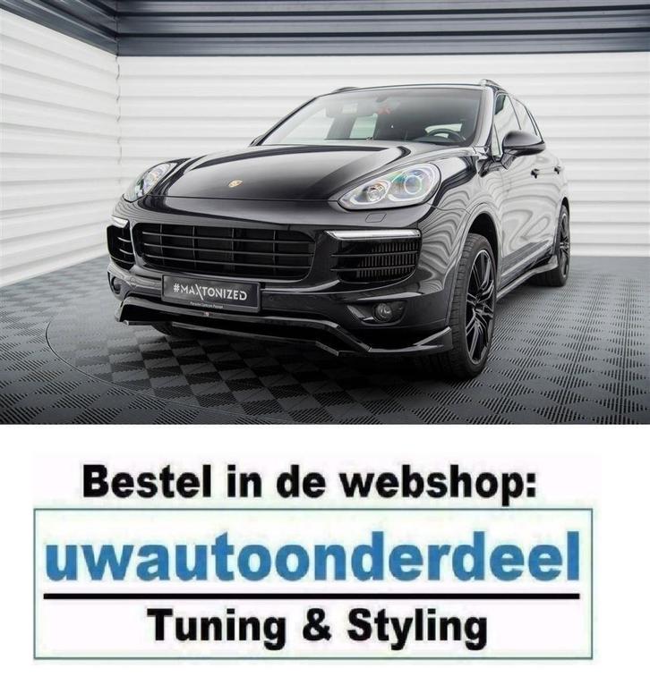 Maxton Design Spoiler Splitter Lip Voor Porsche Cayenne 2, Auto diversen, Tuning en Styling, Verzenden