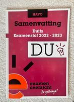 ExamenOverzicht - Samenvatting Examenstof Duits HAVO, Nieuw, HAVO, Ophalen of Verzenden, Duits