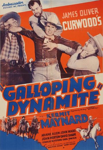 16mm oude western film. Galloping dynamite.