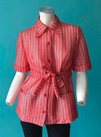 Vintage originele jaren 70 tuniek rood/wit maat 38, Maat 38/40 (M), Verzenden, Vintage, Gedragen